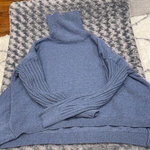 Cozy Blue Turtleneck Sweater